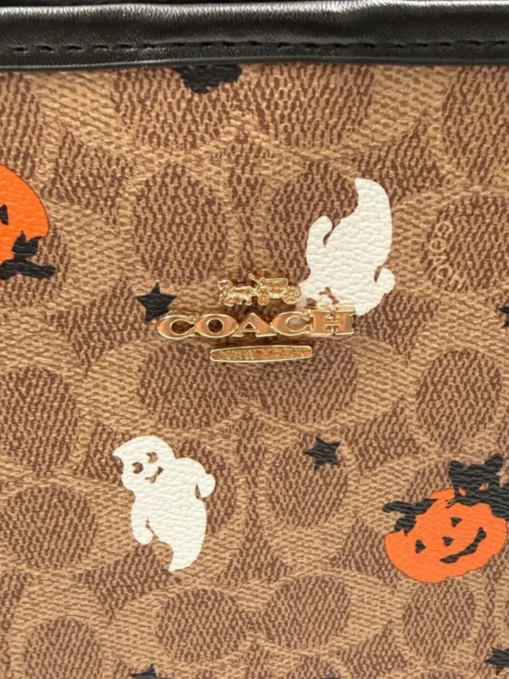 Coach City Tote In Signature Canvas With Halloween Print CW450